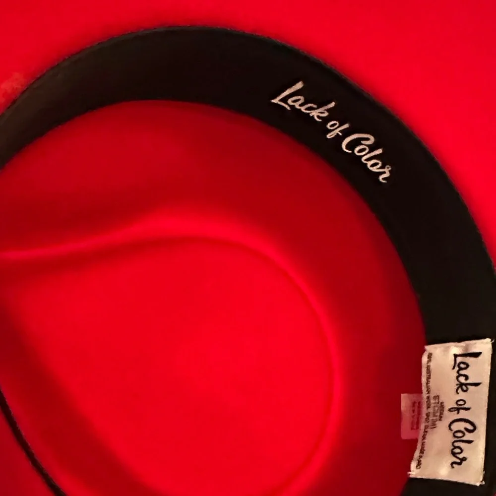 Lack Of Color Red Wide-Brim Hat - Picture 4 of 4